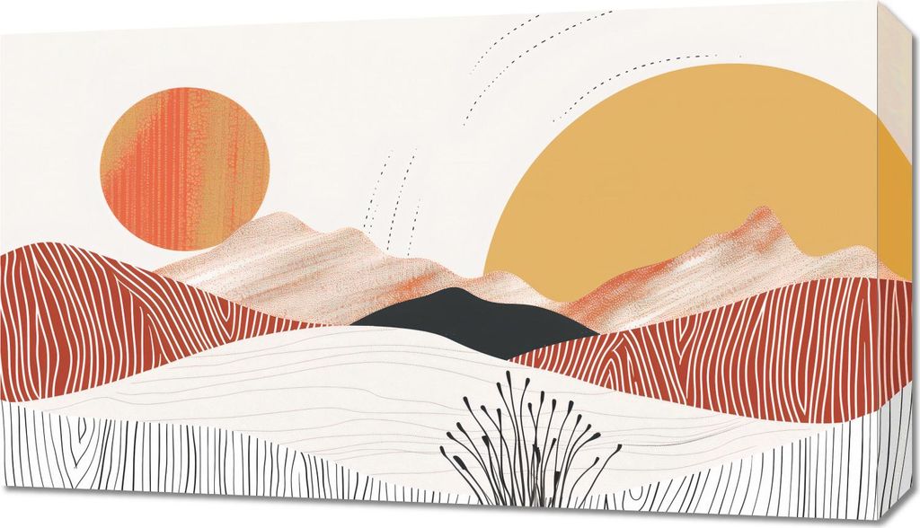 Bild 70x40cm Tänzende Sonne