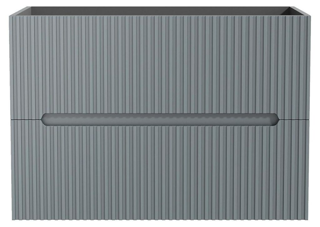 Hängender Waschtischunterschrank, geriffelt, hellblau – 80 cm – PAVANI