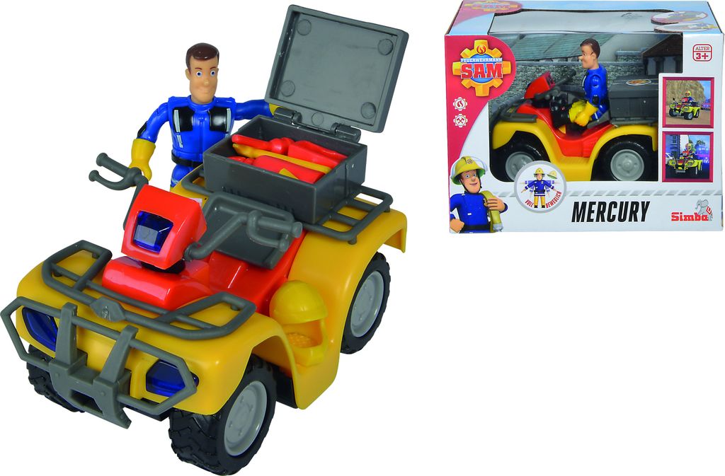 Simba 109257657 - Požiarnik Sam Mercury Quad s figúrkou Obrázok produktu 