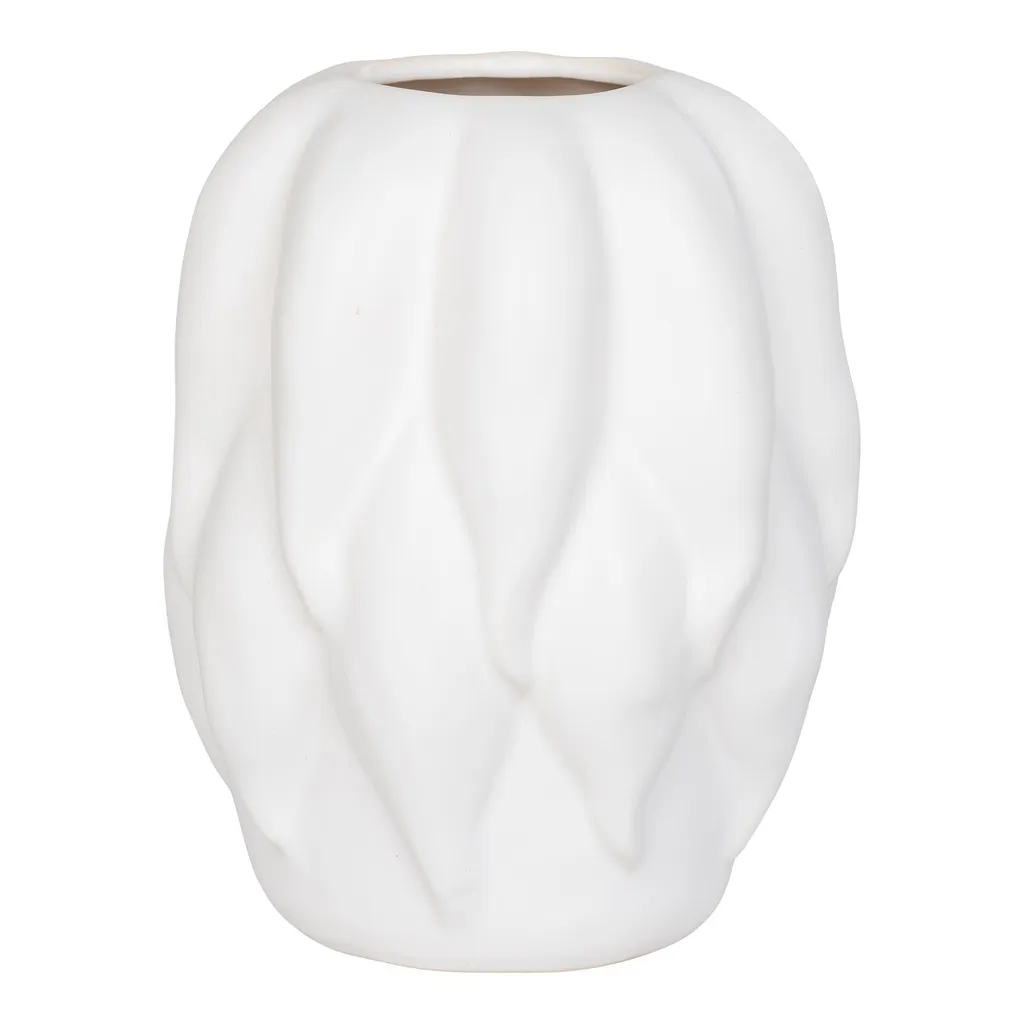 Vase Olhão beige en céramique artisanale - Décoration chic pour salon