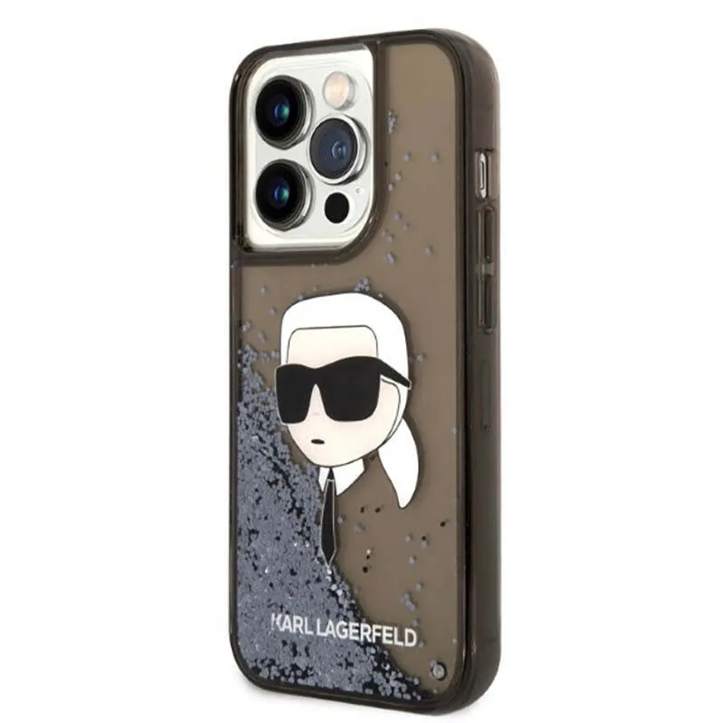 Custodia Rigida iPhone 14 Pro Max Karl Lagerfeld Nero Glitter Originale - 2