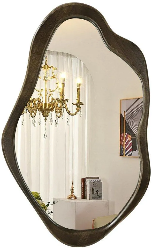 Grand miroir asymétrique 50x70 cm avec verre poli et design moderne