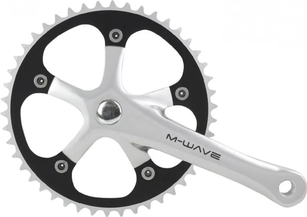 Garniture de Manivelle Vélo M-Wave 165mm - Pédalier Carré 1x 44-46T