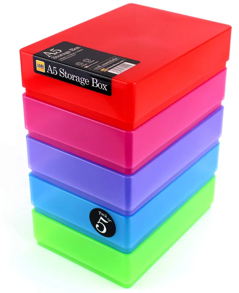 Boîte plastique multicolore empilable de 1,8 litre pour loisir créatif