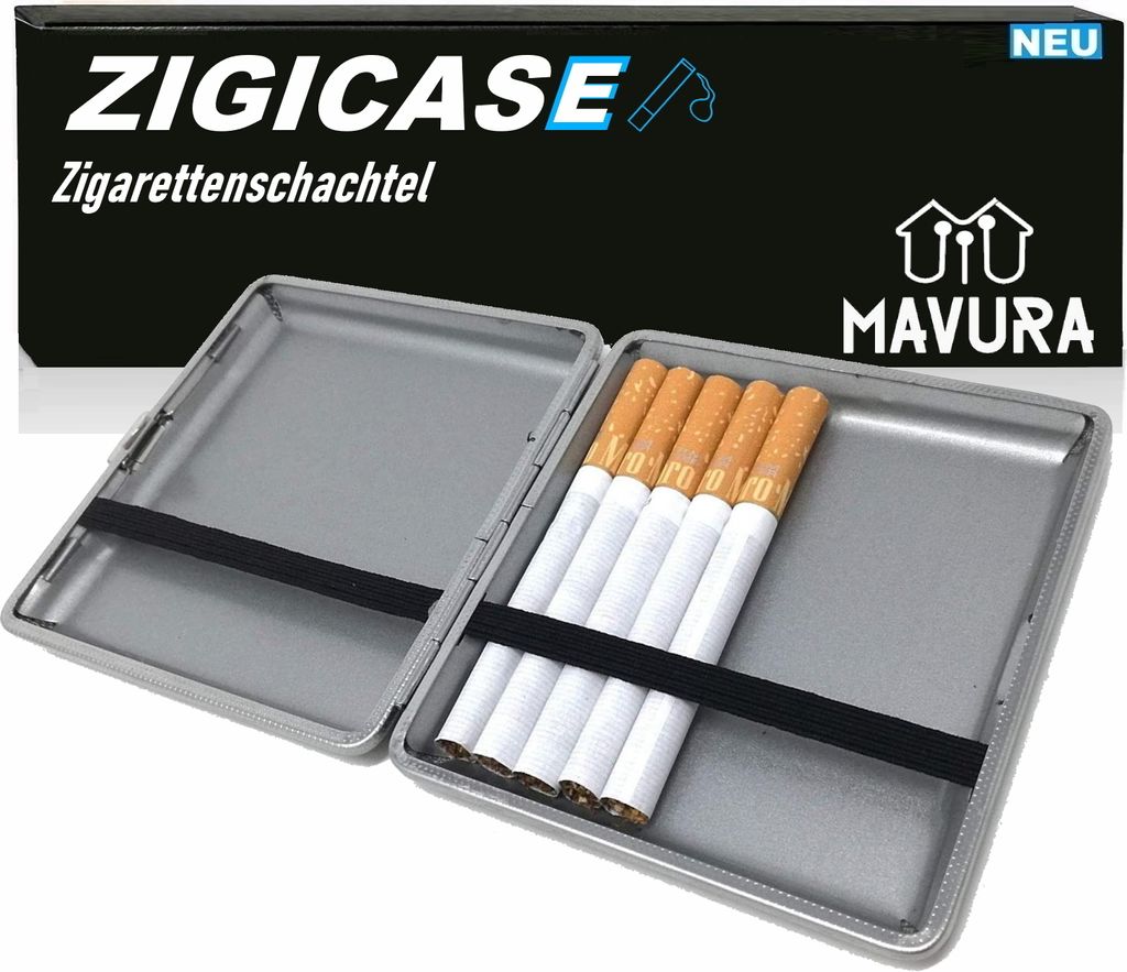 MAVURA ZIGICASE Zigaretten Etui Zigarettenschachtel Aufbewahrung Box Dose Lederoptik