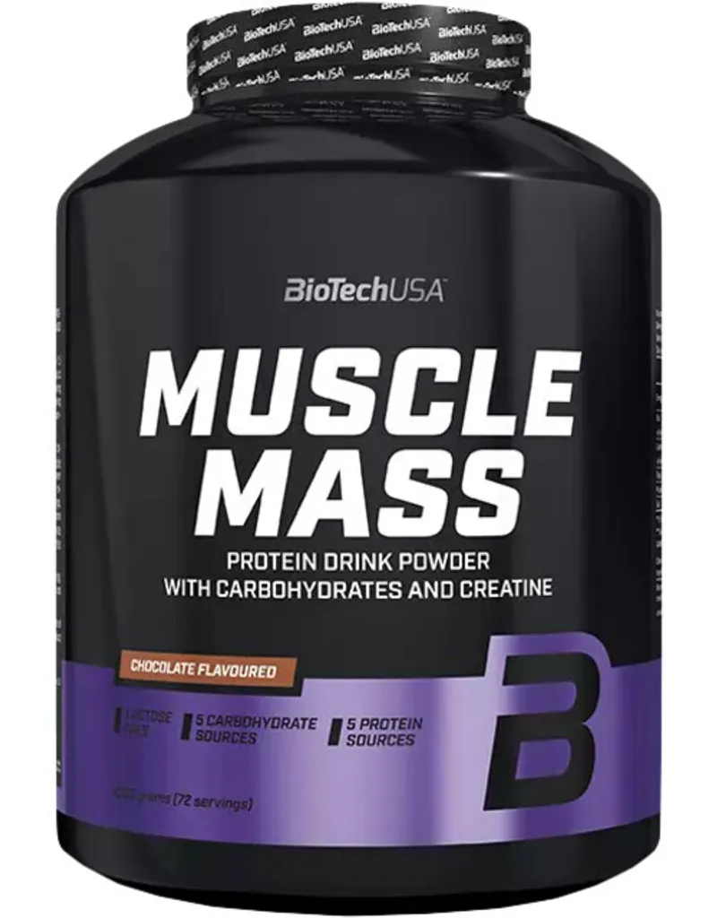 Prendre du Muscle avec le Gainer Muscle Mass Biotech USA Vanille 4kg - 4