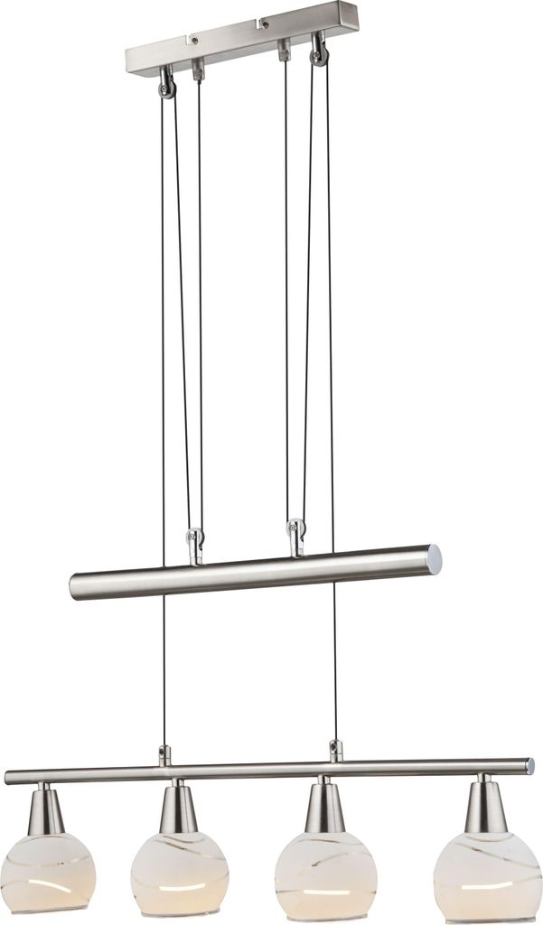Globo Lighting Hängeleuchte Metall Nickel matt, 4x E14 LED Produktbild 