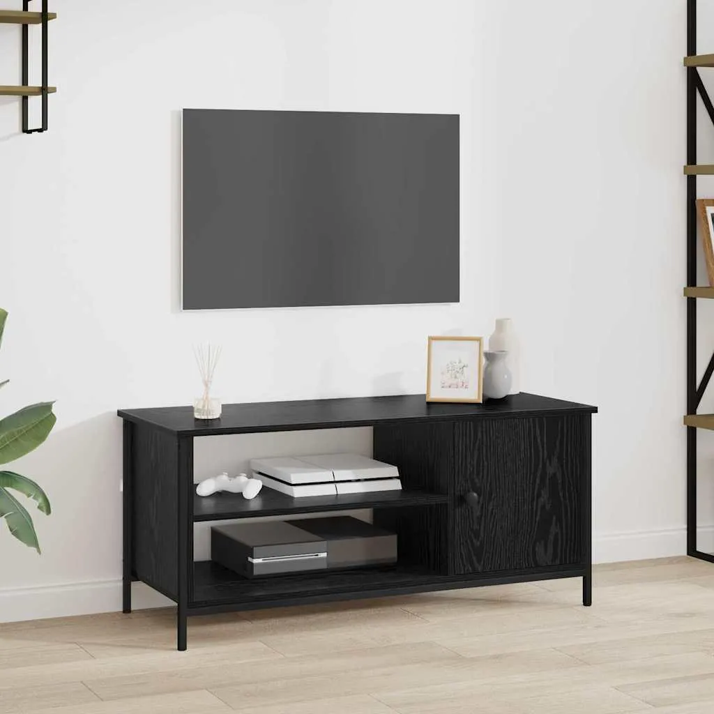 Mobile TV Maison Exclusive 100cm Rovere Nero - Salvaspazio Moderno