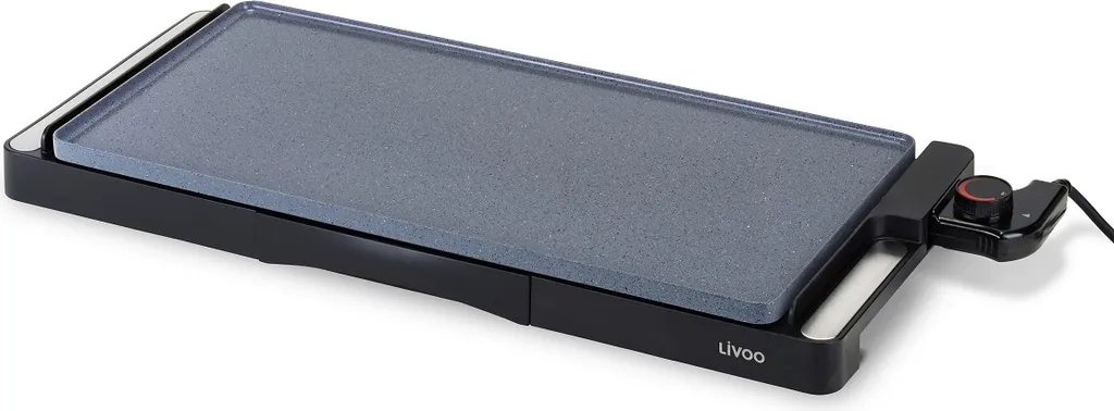 Plancha électrique Livoo 2200W 50x25 cm avec thermostat réglable noir