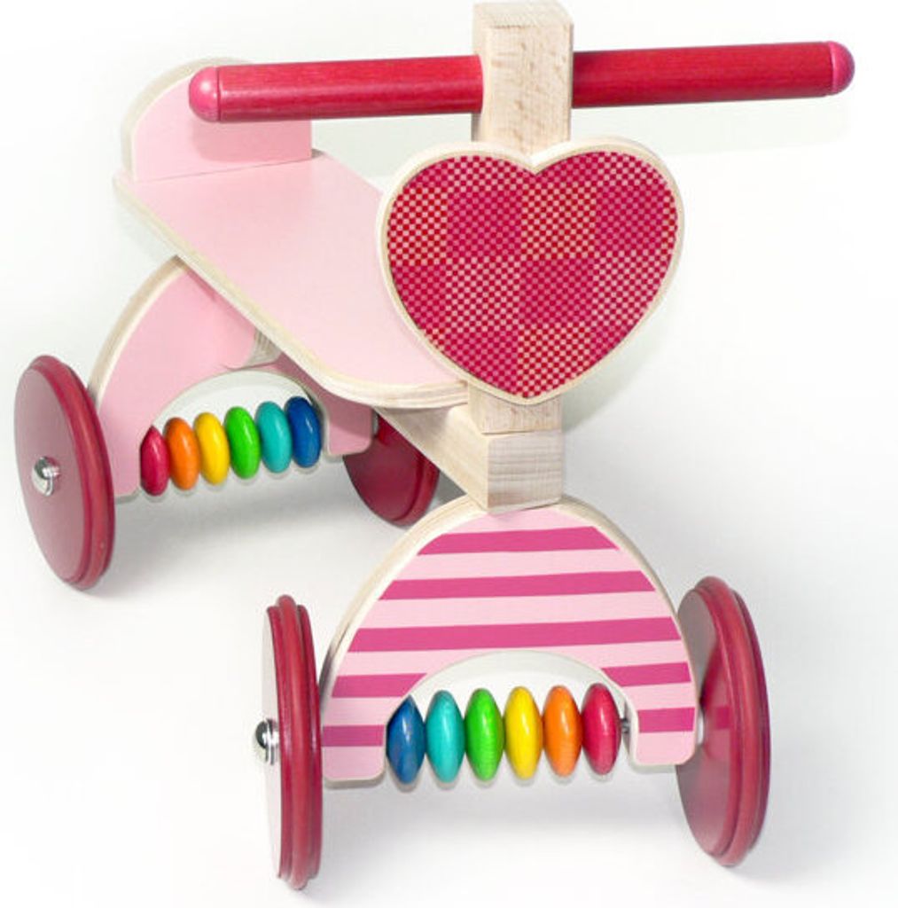 Holzspielzeug Rutscher mit Herz rosa BxLxH 410x190x340mm NEU