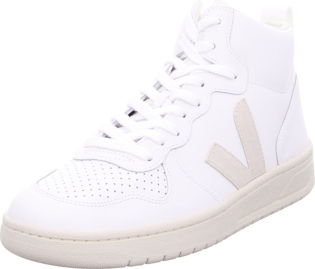 Veja V-15 Leather Extra White Natural – High Top Sneaker Produktbild 