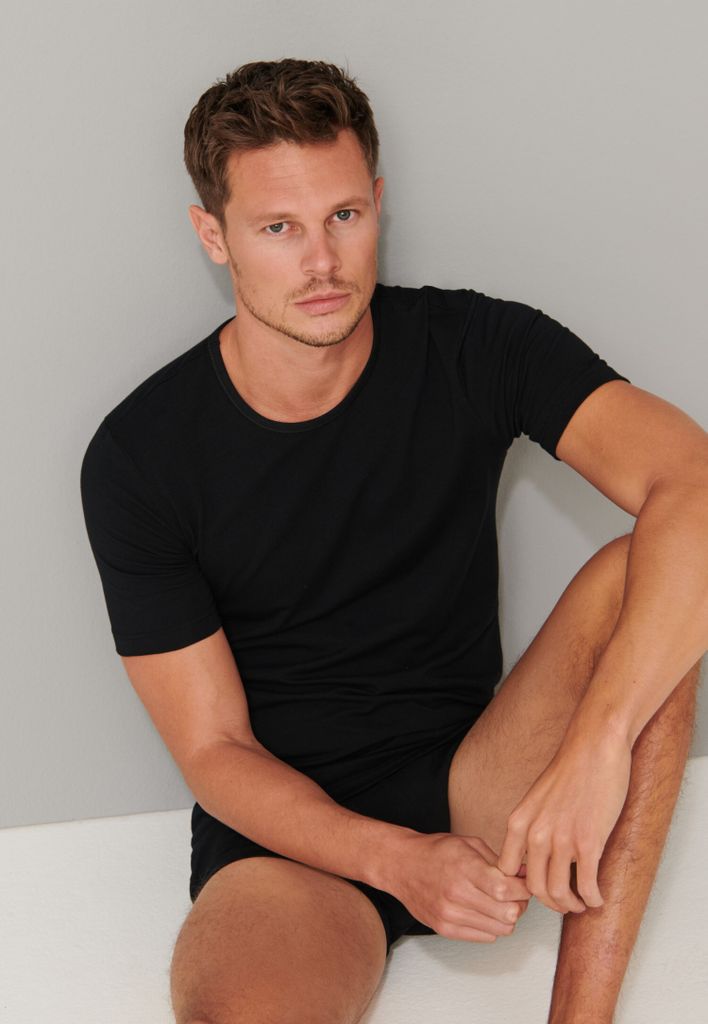 Schiesser Herren 2PACK T-shirt schwarz 5  PAK Produktbild 8