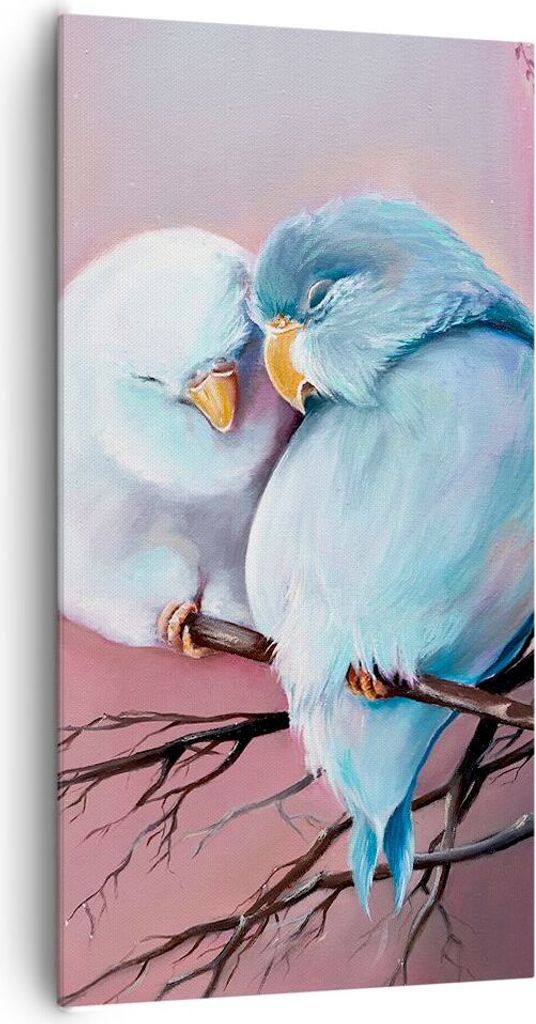 Bild auf Leinwand - Leinwandbild - Einteilig - Vögel Blau Produktbild 