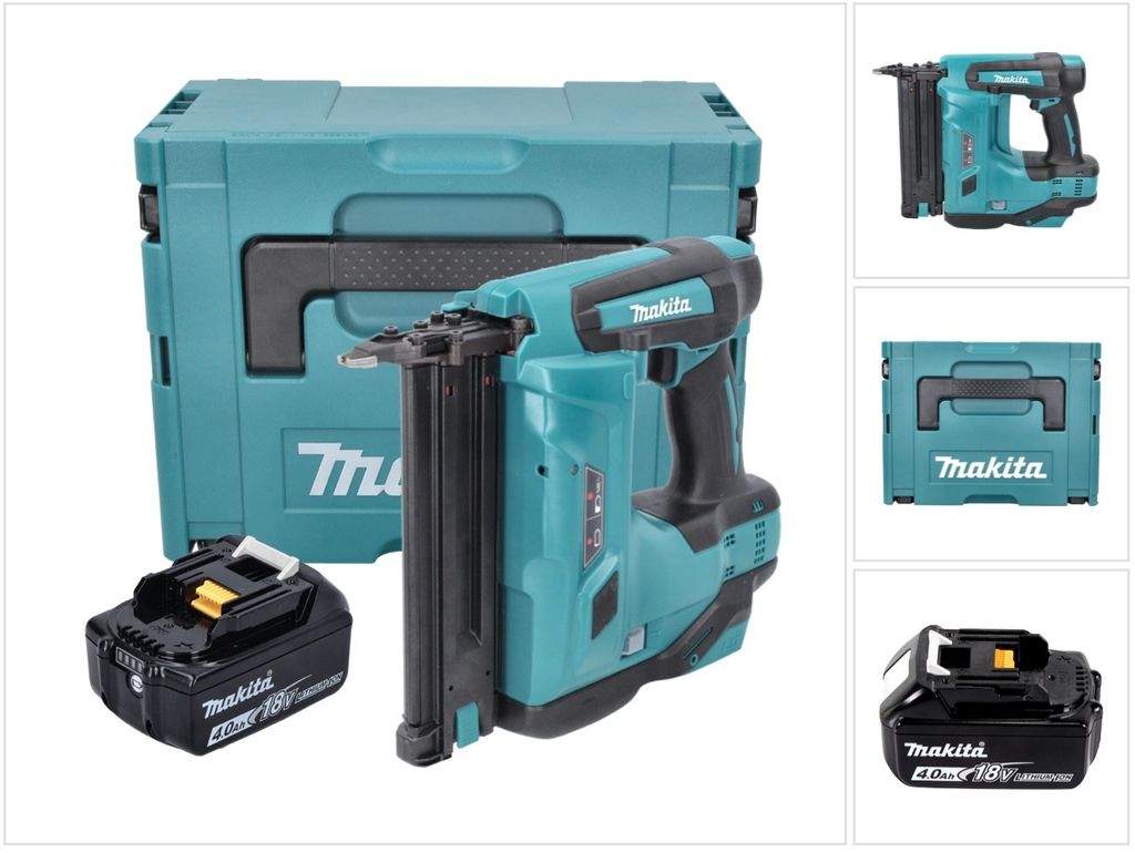Makita DBN 500 M1J Akku Stauchkopfnagler 18 V 15-50 mm + 1x Akku 4,0 Ah + Makpac - ohne Ladegerät