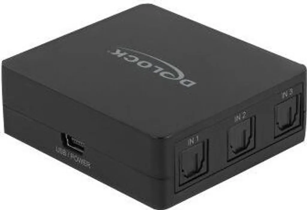 Switch Toslink S/PDIF Delock avec 3 ports et télécommande infrarouge - 2