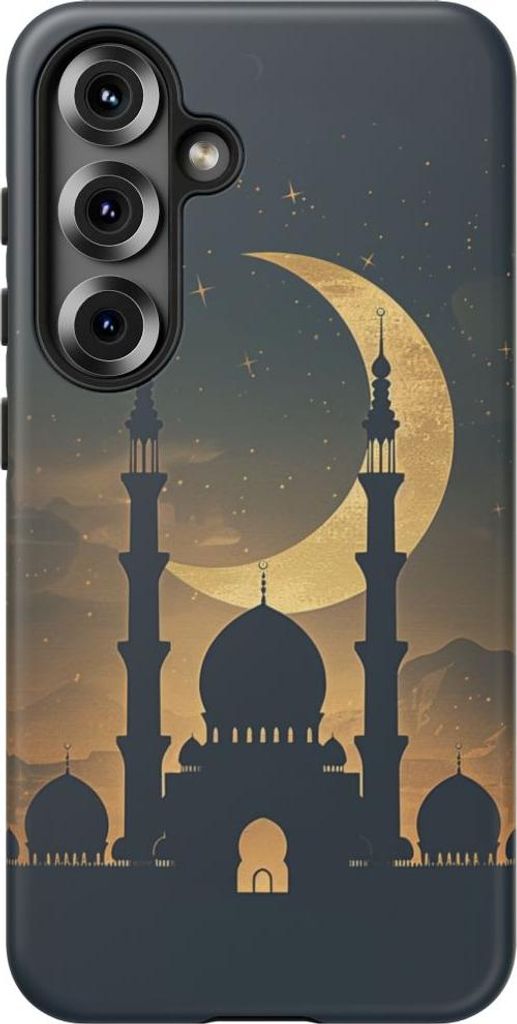 Sichelmond und Moschee-Silhouette – Handyhülle Kompatibel mit Galaxy S25