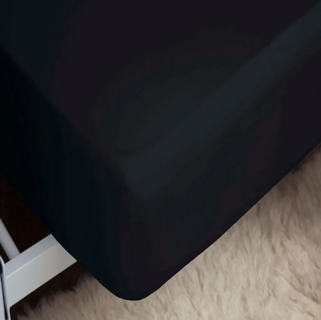 Drap-housse profond noir Belledorm : la solution pour matelas XXL