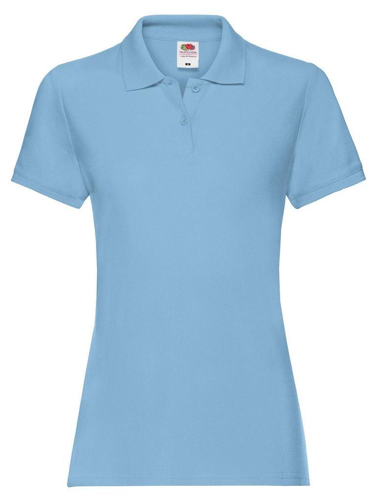 Fruit of the Loom - "Premium" Poloshirt für Damen LT1877 (L) (Himmelblau)
