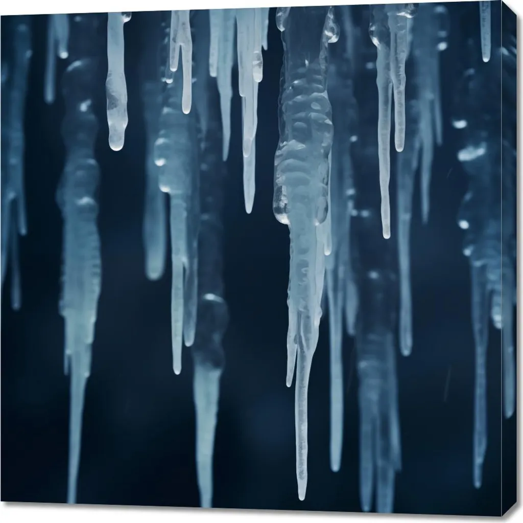 Décoration murale Murmures hivernaux 90x90 - Grand tableau carré