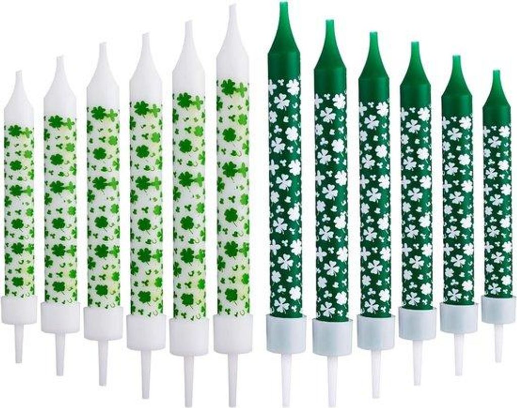Grüne Kerzenhalter 12 Stück Dekoration für St. Patrick
