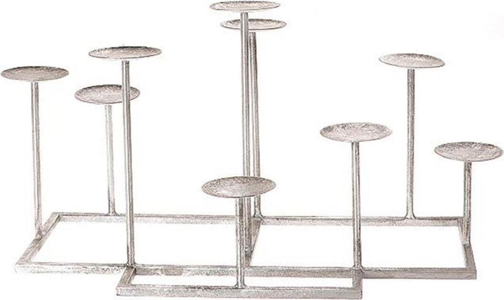 Kerzenleuchter -Deluxe- Metall 28x48cm silber