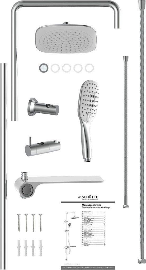 SCHÜTTE Duschset AQUASTAR, Regendusche ohne Armatur, Produktbild 7