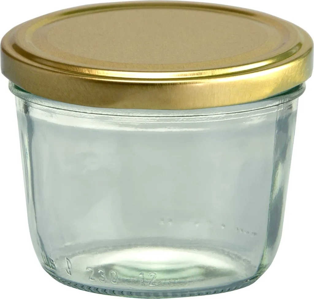 Stock 50 Vasetti Marmellata 230ml con Tappo Oro e Ricettario Gratis - 2