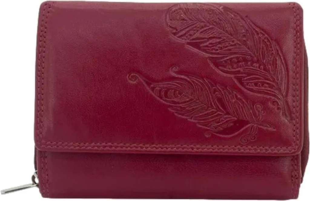 Grand Portefeuille Femme Rouge Friedrich23 avec Plusieurs Rangements
