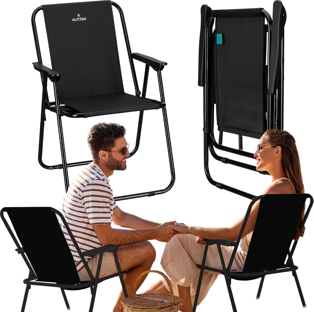 Outtec® Chaise de camping - pliable - jusqu'à 120 kg - Image du produit 