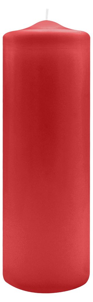 Spitzkopf Stumpen Kerzen Rot 30 x Ø 10 cm, 6 Stück Produktbild 