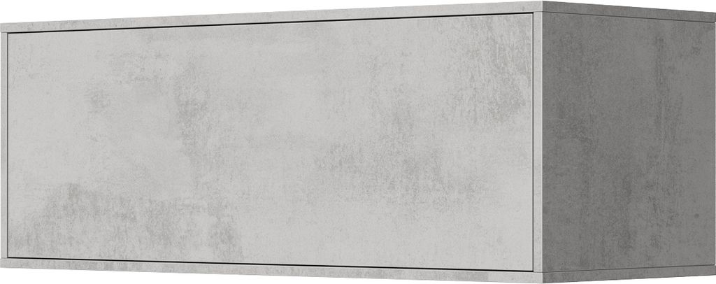 SMARTBett Hängeschrank mit 1 Klapptür zu 120 & 140 Schrankbetten Horizontal Standard Beton/ Beton