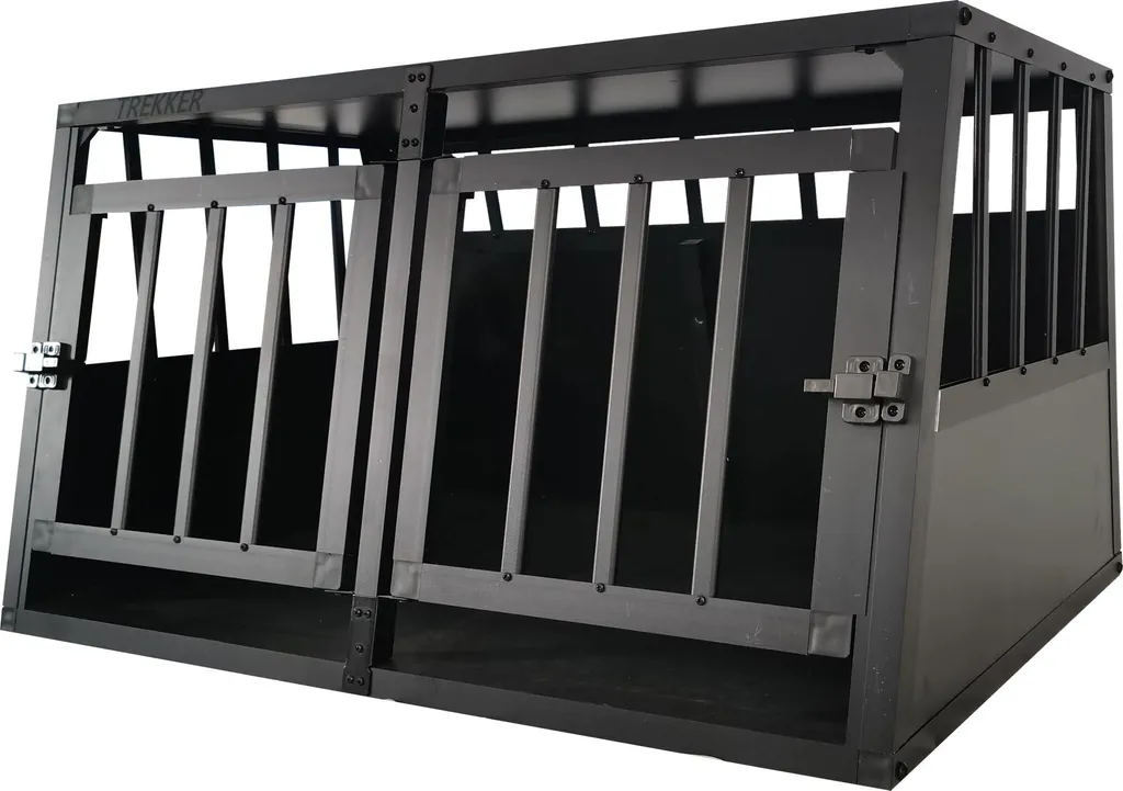 Cage de transport Trekker L pour grand chien - Finition noire 89cm