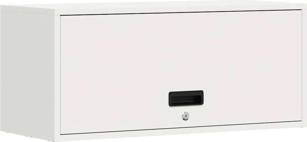 vidaXL Wandschrank für die Garage mit Gasdrucklift-Tür Weiß