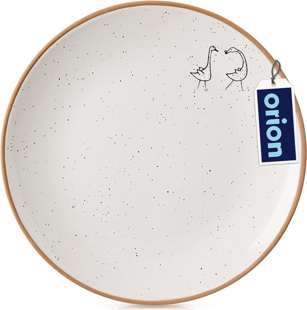 Orion Dessertteller Kuchenteller Keramikteller Frühstücksteller kleiner Teller aus Keramik Beige 20 cm