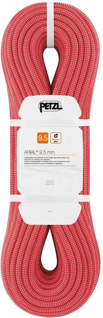 Corde escalade 9.5 mm fluide Petzl Arial 70 m avec traitement de gaine