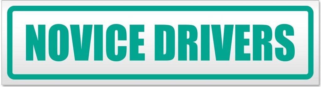 Kiwistar - Autoaufkleber - Türkis - 20 x 5,3 cm - Novice Drivers - Hinweis Aufkleber Sticker für Auto, Kfz, Fahrrad, PKW, LKW