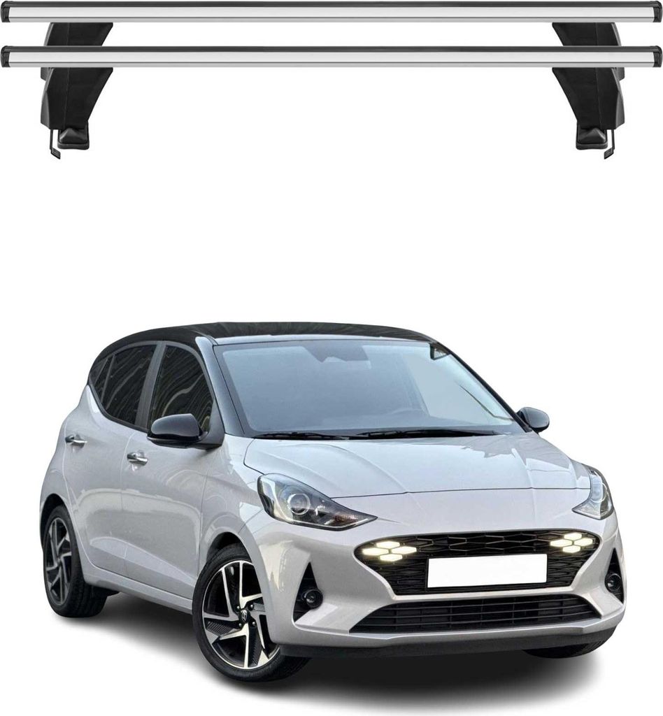 Menabo Dachträger Grundträger für Hyundai i10 III 2023-2025 Facelift Alu Grau 2x