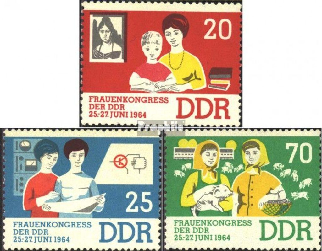 Briefmarken DDR 1964 Mi 1030-1032 (kompl.Ausgabe) Produktbild 