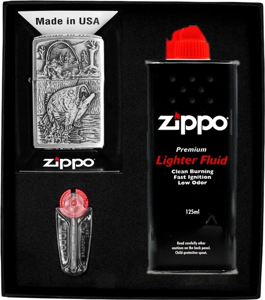 ZIPPO FISHING EMBLEM Feuerzeug Geschenkset Nr. 1 Produktbild 