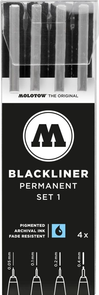 Blackliner VE=10x4 Stück Set 1 sortiert schwarz