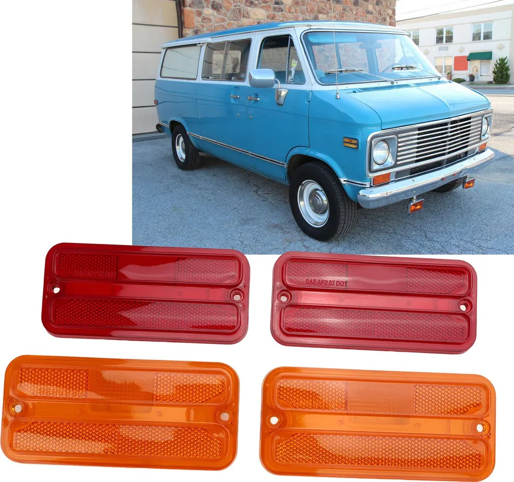 Feux de position étanches rouge et jaune 0849-520 pour Chevy Van - 2