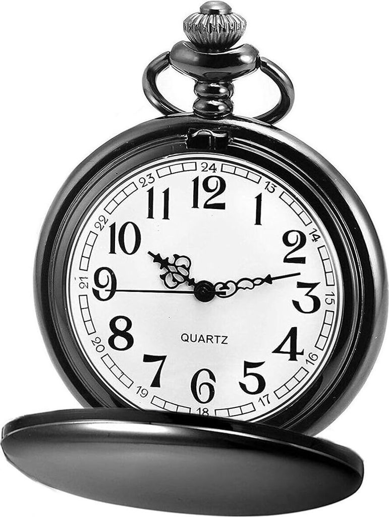 Klassische, glatte Vintage-Quarz-Taschenuhr, arabische Produktbild 