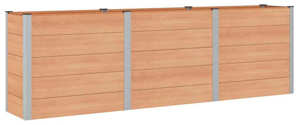 vidaXL Hochbeet Braun 300 x 50 x 91 cm