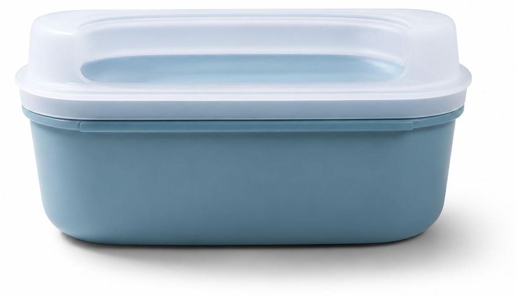 TUPPERWARE Naschkätzchen 1,4 L blau weiß Bellevue Dose Box