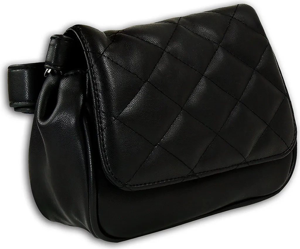 Borsa Marsupio Ragazze Nero Trapuntata con Fata D2OTD5025S | Idea Regalo