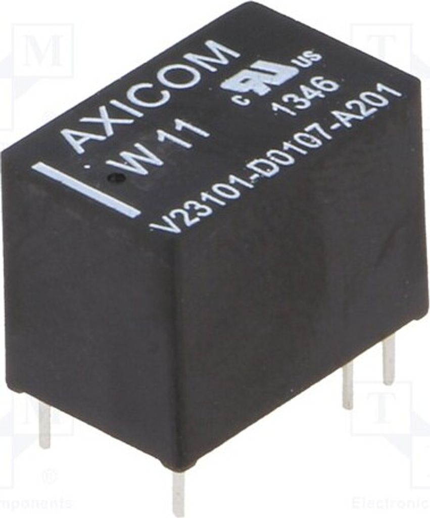 1x Relais: elektromagnetisch max.125VAC USpule : 24VDC Mini 3-1393779-5 Elektrom