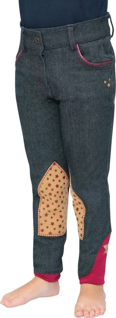 Culotte d'équitation pour enfant Riding Star BZ5234 en bleu et bordeaux