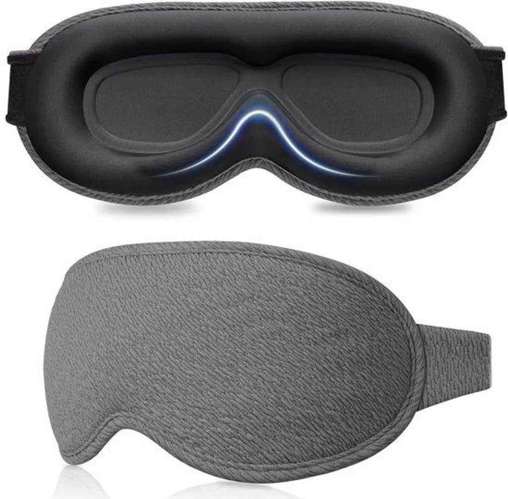 Masque de nuit occultant 3D respirant pour dormir sur le côté - Rose