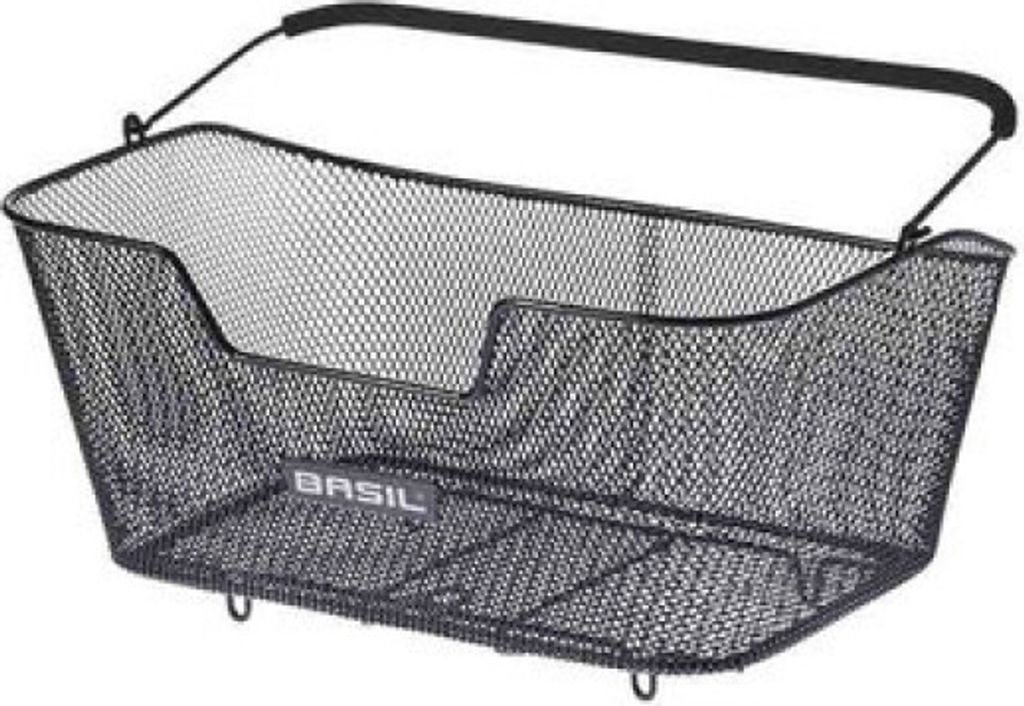 Basil Base XL, Hinten, Fahrradkorb, Stahl, Schwarz, 5 kg, Produktbild 