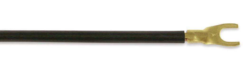 Verdrahtungsbrücke, 6mm², 123mm, 2 Gabelschuhe, schwarz